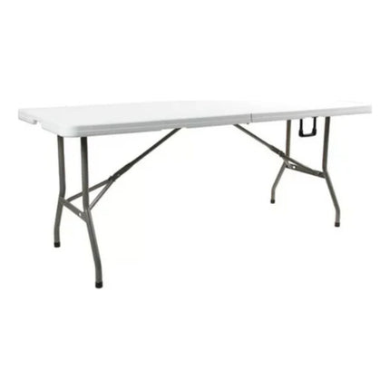 Mesa Plegable De Jardin Exterior Camping 150x70x74 Blanco