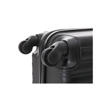 Valija Set De 3 Indra De 20 /24 /28 Negro  En Abs Negro