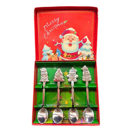 Set De 4 Cucharas Navideñas Diseños Creativos V