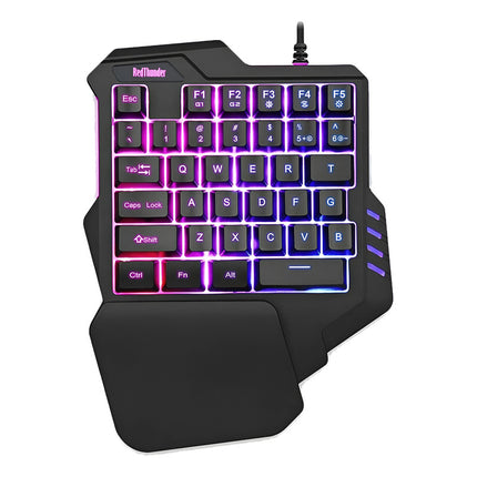 Teclados Ergonómicos  Una Sola Mano Mini Teclado 35 Teclas Negro Inglés (qwert)