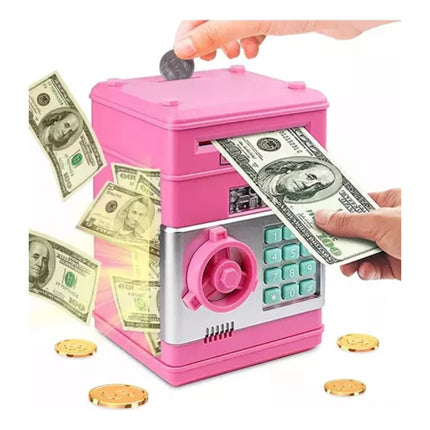Alcancia Caja Fuerte Automática A Pila