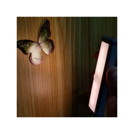 Lampara Emergencia Recargable Luz Led Sensor Movimiento Usb Calida