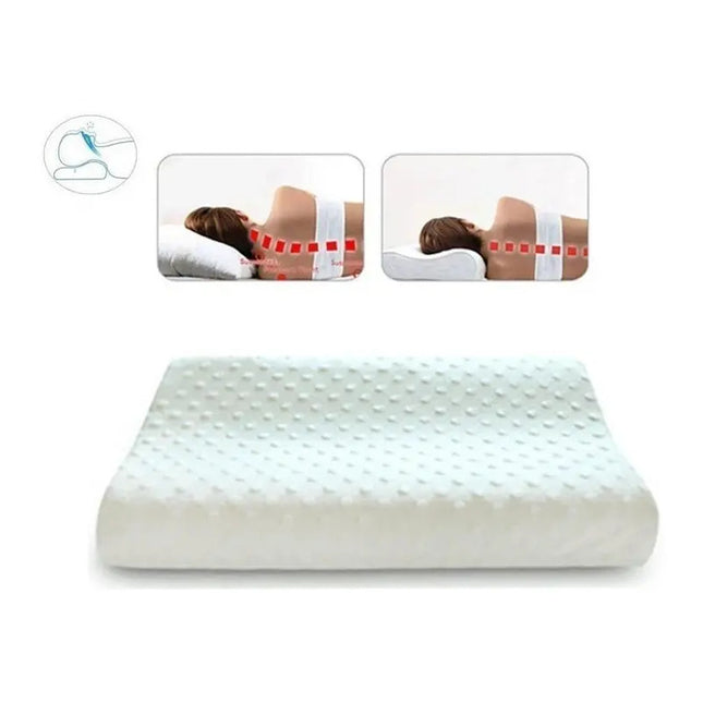 Almohada Anatomica Con Memoria 49x30x10cm Blanco
