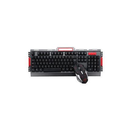 Combo Kit Teclado + Mouse Inalambricos Gamer 2400 Dpi  Negro