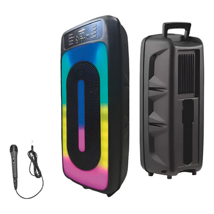 Parlante Portatil Gts-1556 6.5×2 Bt Tf Aux Mic Negro