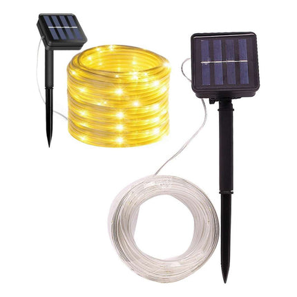Guirnalda Solar 10m 100 Luces Tubo Calida Calidas
