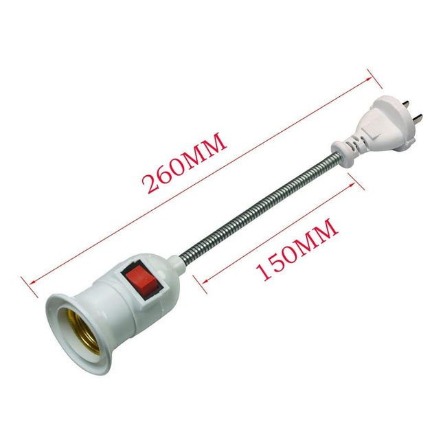 Adaptador Portatil Porta Lampara Interruptor Foco Victoria Blanco