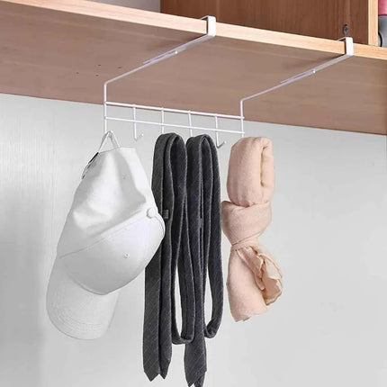 Organizador Soporte Colgante Armario-almacenar Metal Ganchos Blanco