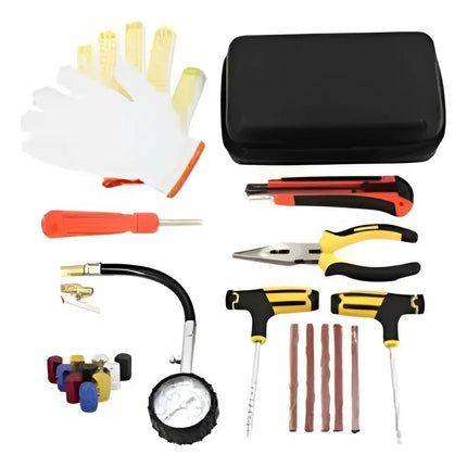 Kit Reparacion Pinchazos Con Llave Y Tarugos-10 Piezas.