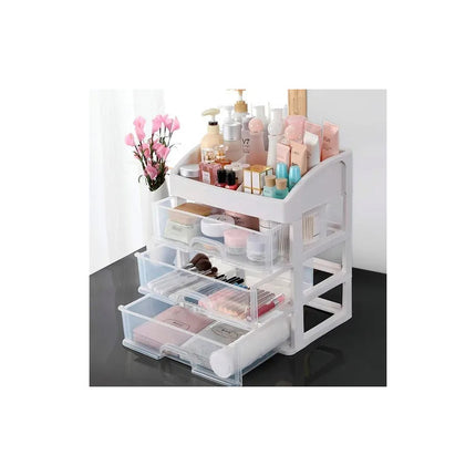 Organizador De Cosméticos 3 Cajones + 1 -estante Multiuso V