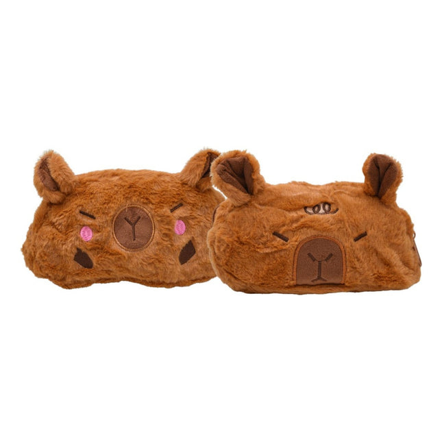 Bolso Monedero Carpincho Capibara Cbg01730 Marrón Liso