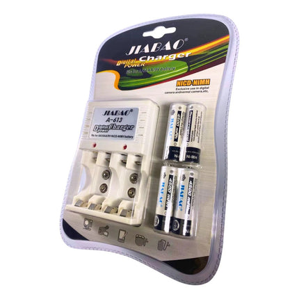 Cargador 4 Pilas Aa/aaa Y Baterias Jibao - A613