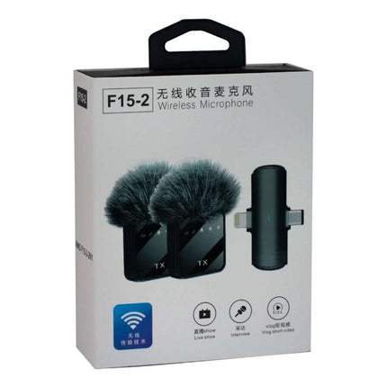 Microfono X2 Inal 2en1 Solapero Peludo Negro