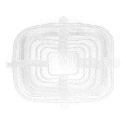 Tapas  De Silicona Cuadradas X6 Reutilizables