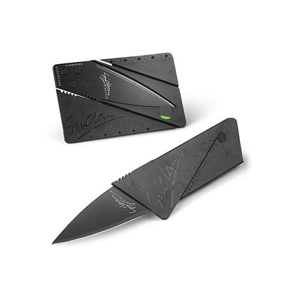 Cuchillo Navaja Plegable Tarjeta Táctico Militar  Negro
