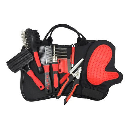 Cepillo Mascota Kit Completo Para Mascotas 9 Piezas  Negro