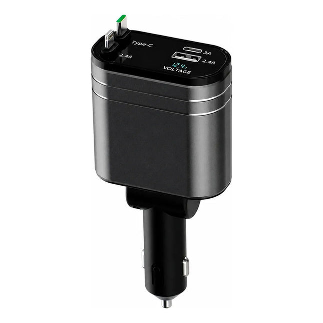 Cargador De Auto Retractil 4 En 1 Carga Rapida (jtcarg606)