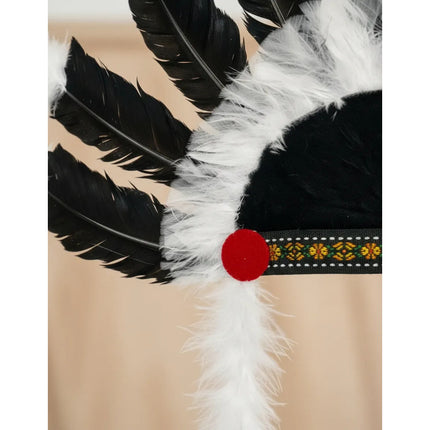 Vincha Elastica Para Colocar En La Cabeza  Plumas Cpt01262 Negro