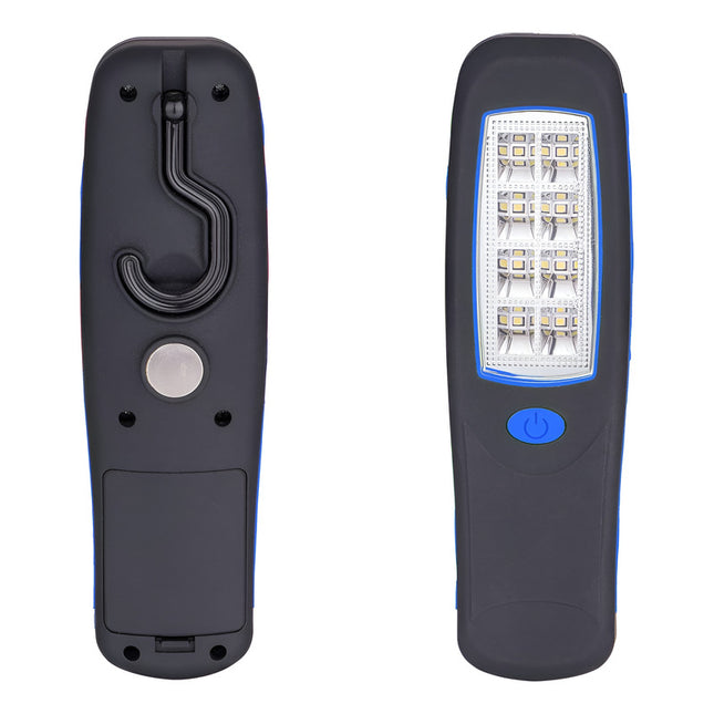 Lampara Indicadora De Trabajo Con Iman Linterna 12 Led Mecan Negro Led Blanco