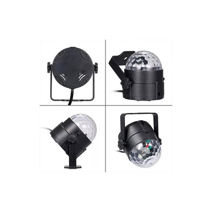 Luz  Media Bola Rgb Giratoria Con Base A 220v