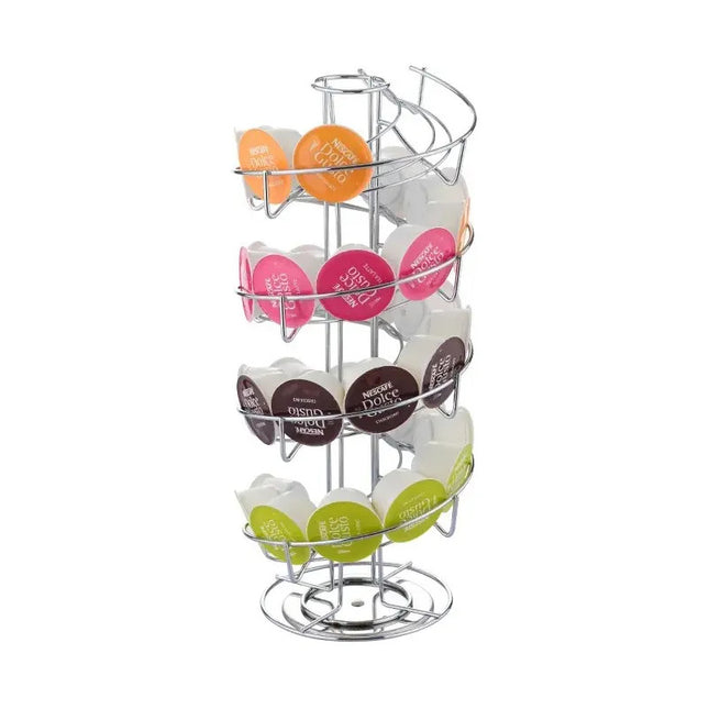 Porta Capsulas Dolce Gusto En Espiral  Base Giratoria 360