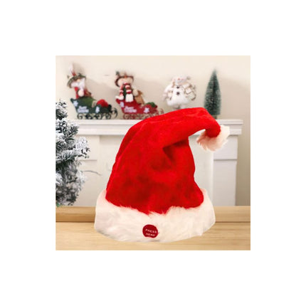 Gorro Papa Noel Eléctrico Musical Navidad Pila Aa Rojo