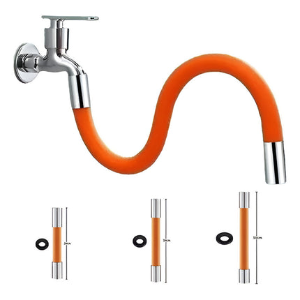 Manguera Flexible Para Grifo 20 Cm Naranja