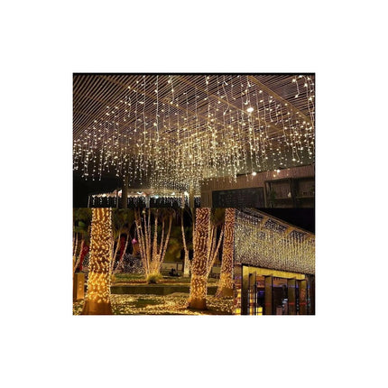 Cortina 300 Luces Led 3x3mts Decoración Cálida Con Control