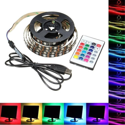 Cinta Tira Led Usb Rgb Colores 2 Metros C/ Control Rgb Rgb