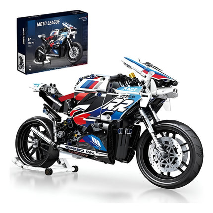Juego De Construcción De Moto Con Piezas 40x17x8cm.