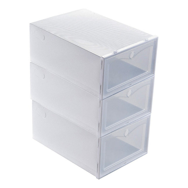 Cajas Organizadoras Zapatos Set X6 Calzado Zapatera Blanco