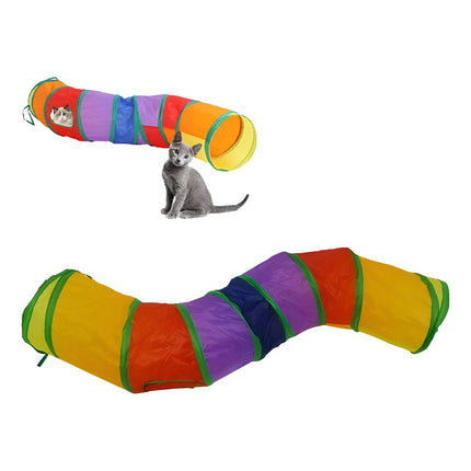 Tunel Plegable En Forma S Para Mascota 25x25cm Varios