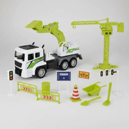 Camión De Construcción Con Accesorios Verde Ty372941d V