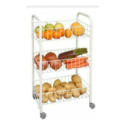 Rack Estantes Con Ruedas Blanco