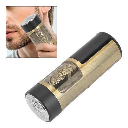Afeitadora Rasuradora  Recargable  Usb Portatil Digital  Dorado Oscuro