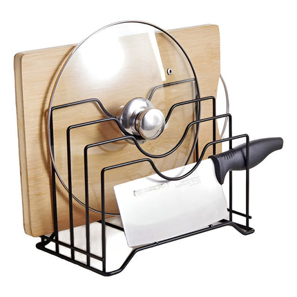 Soporte Ollas-tabla Separador Metal Tapas Organizador Blanco