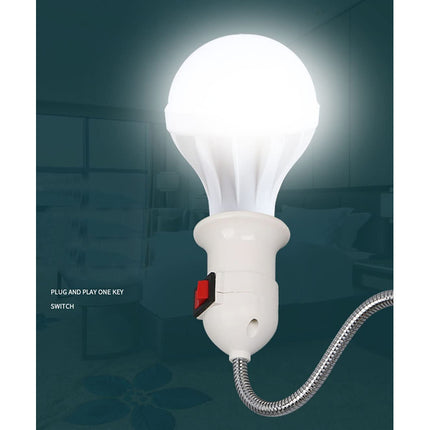 Adaptador Portatil Porta Lampara Interruptor Foco Victoria Blanco