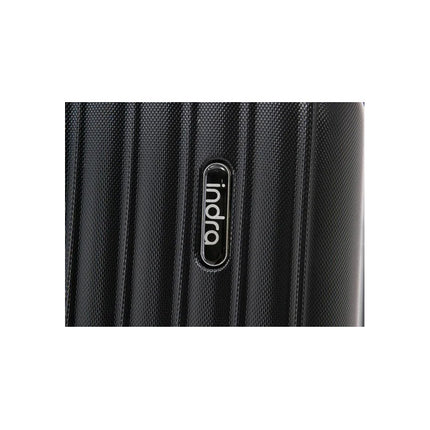 Valija Set De 3 Indra De 20 /24 /28 Negro  En Abs Negro
