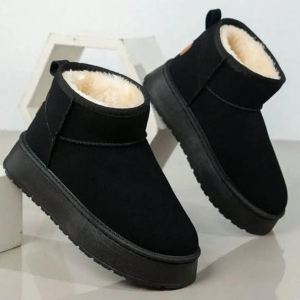 Pantu-botas Zapatos Forradas Negras Altas