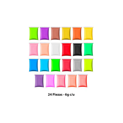 Pack 48 Masas De Moldear  Plastilina Ultraligera Para Niños V