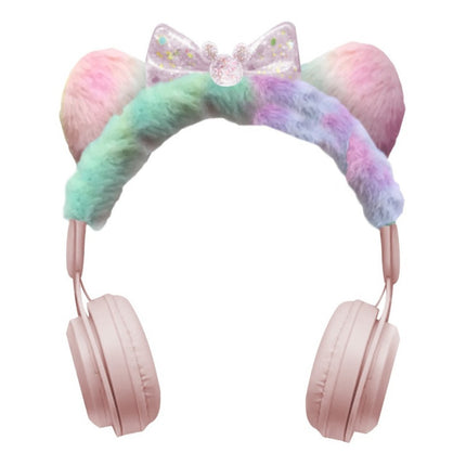 Auricular Con Vincha Peluche Bluetooth Blanco