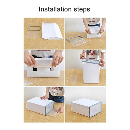 Cajas Estantes Organizador Rack Zapatos Apilables Por 1 Caja Blanco