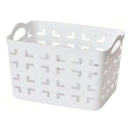 Canasto Plastico Calado Con Asas 31.5x20x18cm