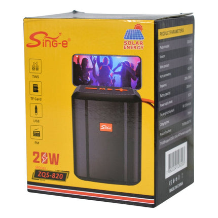 Parlante Bluetooth Con Cargador Solar 2500mah Cep00789 Negro
