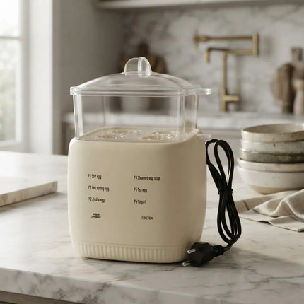 Hervidor Cocedor De Huevos Al Vapor 220v Egg Cooker Beige 1