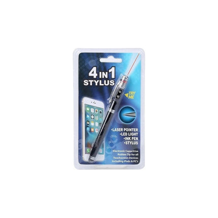 Lapicera Táctil 4 En 1 Con Láser Y Linterna
