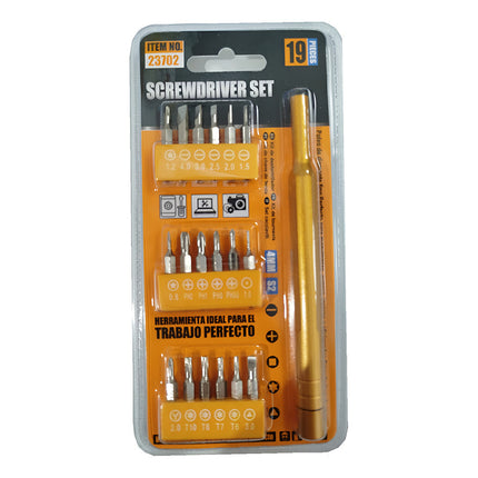 Set De Puntas Destornillador 19 Piezas Tf-23702