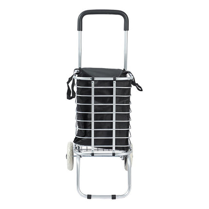 Carro Plegable De Compra Con Bolso 2 Ruedas Blanco Negro