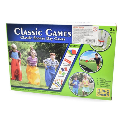 Set De Juegos Al Aire Libre 4 En 1