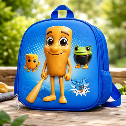 Mochila Infantil Personaje 30x25x8cm Azul